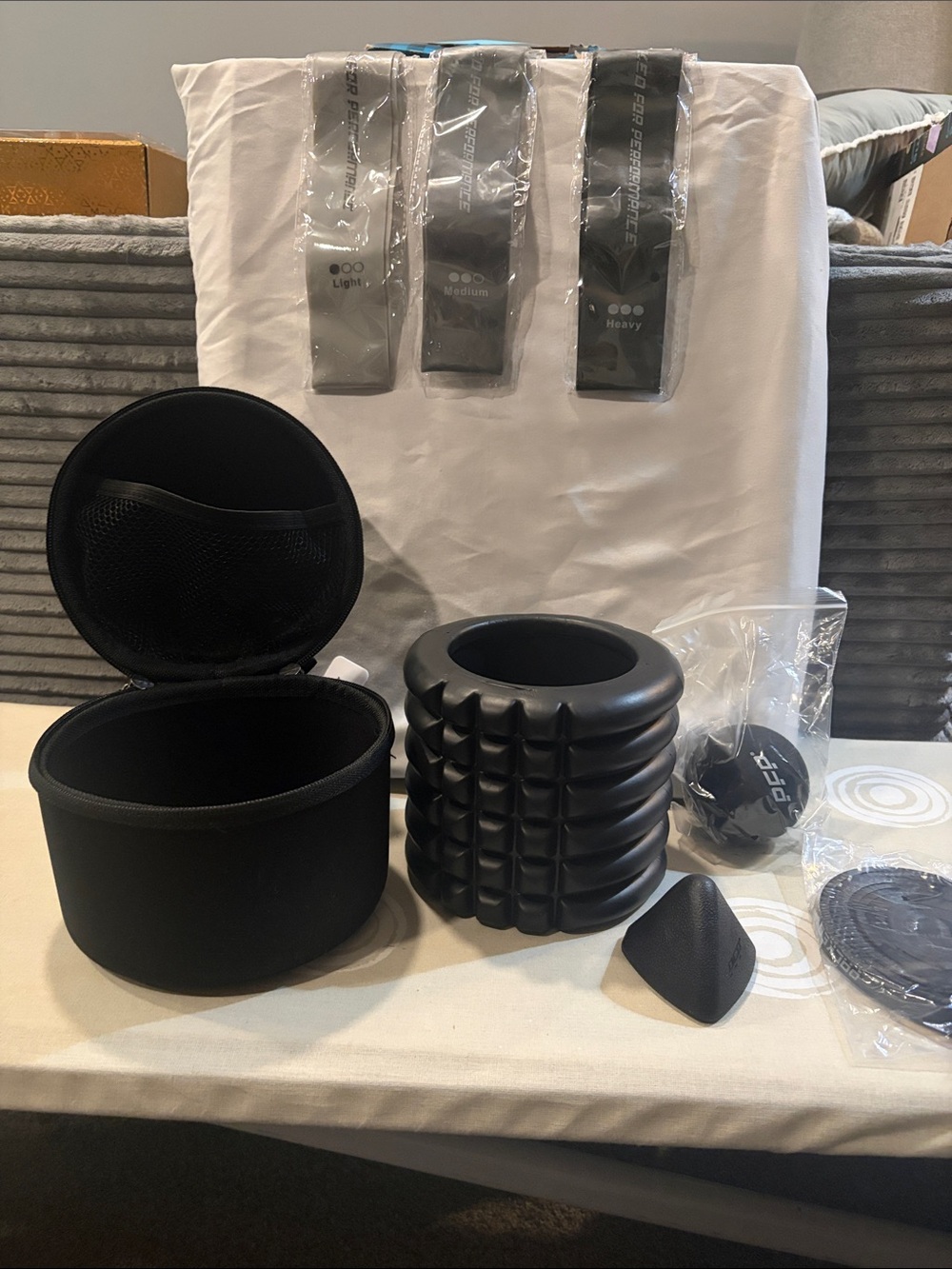 Black Hard-Shell Portable Speaker Case with Carabiner Strap